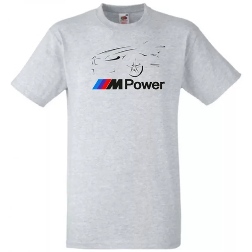 Szürke BMW férfi rövid ujjú póló - M Power minima