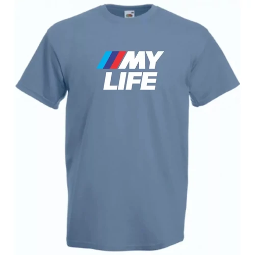 Acélkék BMW férfi rövid ujjú póló - My Life