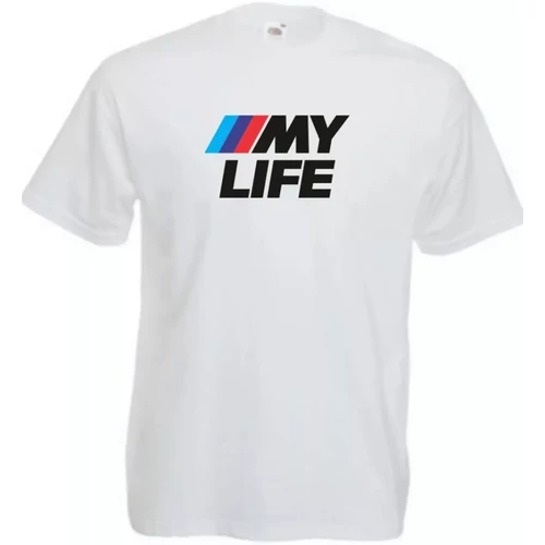 Fehér BMW férfi rövid ujjú póló - My Life
