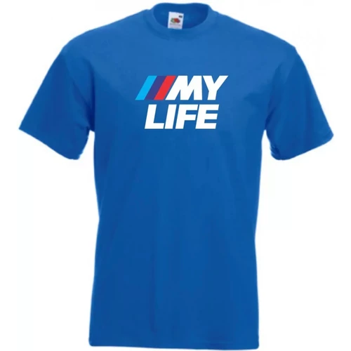 Királykék BMW férfi rövid ujjú póló - My Life