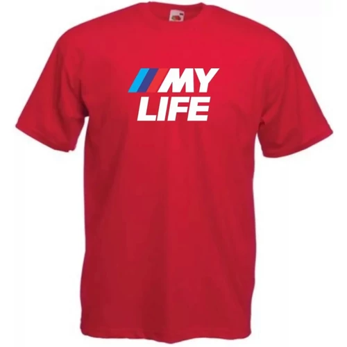 Piros BMW férfi rövid ujjú póló - My Life