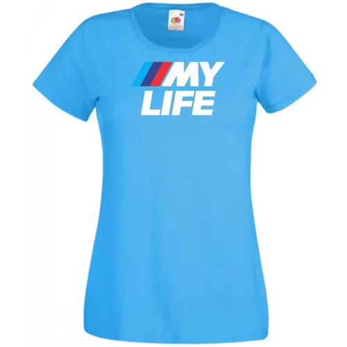 Azúrkék BMW női rövid ujjú póló - My Life