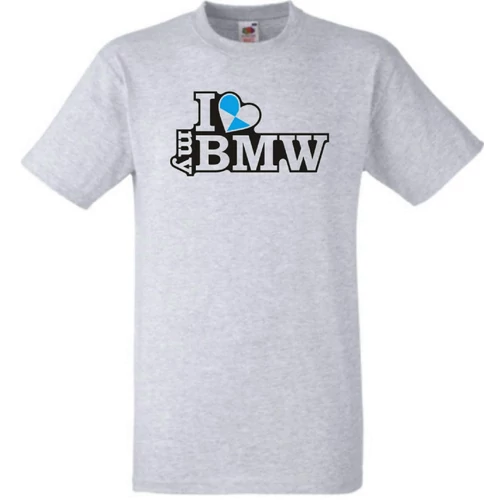 Szürke BMW férfi rövid ujjú póló - I Love My BMW