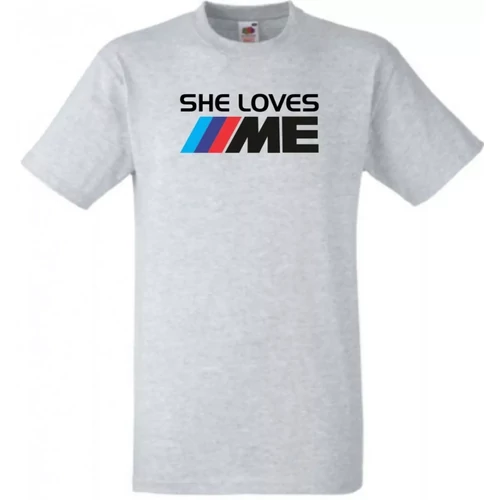 Szürke BMW férfi rövid ujjú póló - She Loves