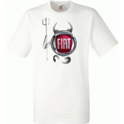 Fehér Fiat férfi rövid ujjú póló - Devil
