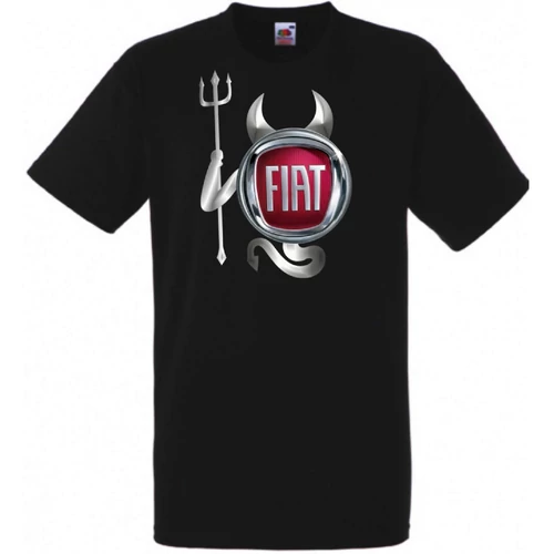 Fekete Fiat férfi rövid ujjú póló - Devil