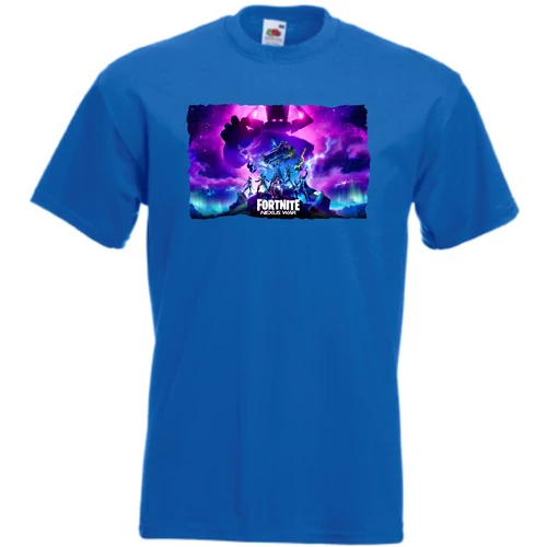 Királykék Gamer Fan Heroes Nexus War gyerek rövid ujjú póló