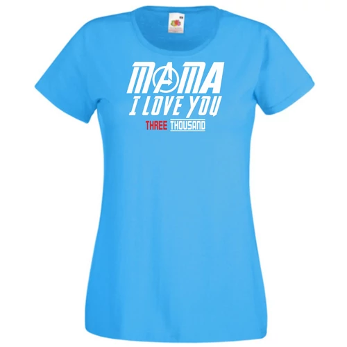 Azúrkék I Love You 3000 női rövid ujjú póló - Mama