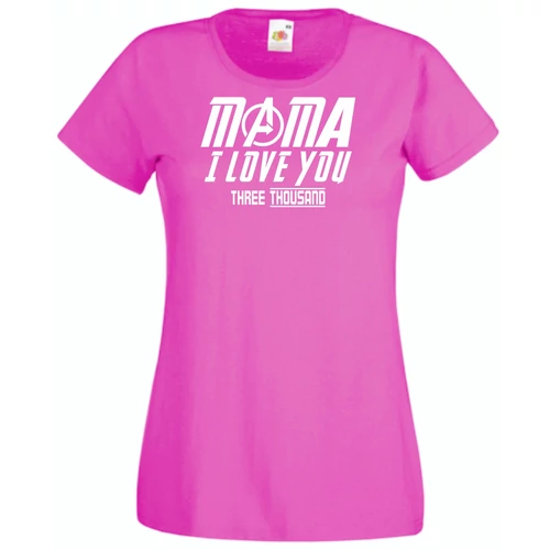 Fuxia I Love You 3000 női rövid ujjú póló - Mama