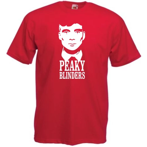 Piros Peaky Blinders férfi rövid ujjú póló - Faces