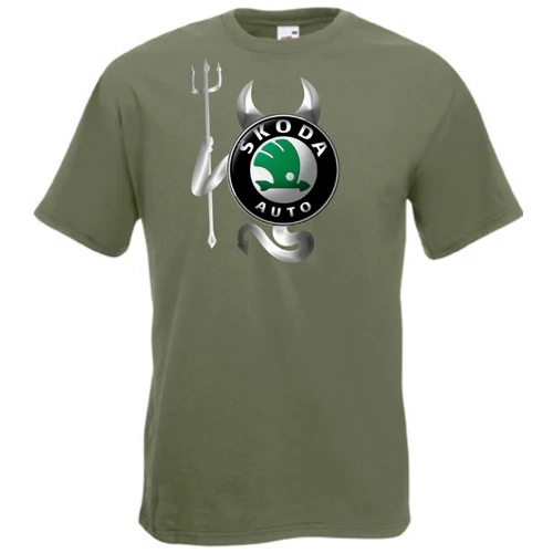 Olíva Skoda férfi rövid ujjú póló - Devil
