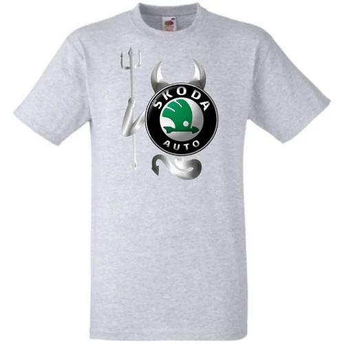Szürke Skoda férfi rövid ujjú póló - Devil