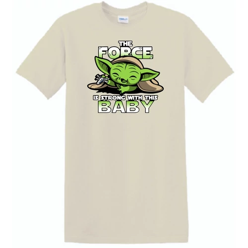 Homok BabYoda férfi rövid ujjú póló - Fan Art I. 