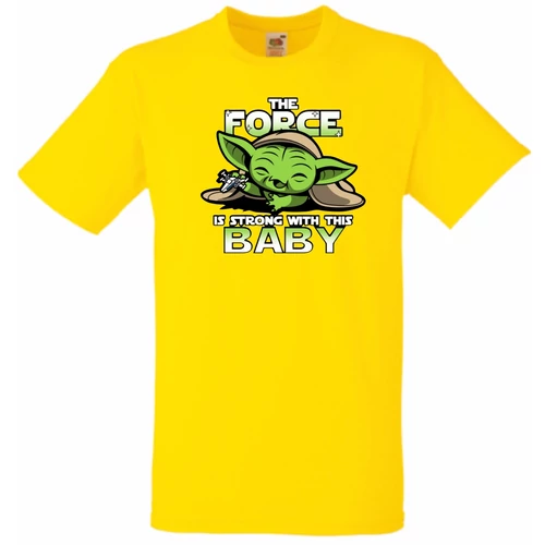 Sárga BabYoda gyerek rövid ujjú póló - Fan Art I.