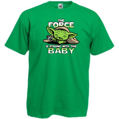 Zöld BabYoda gyerek rövid ujjú póló - Fan Art I.
