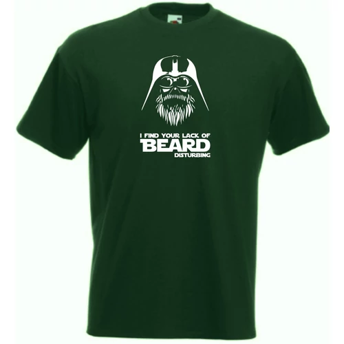 Sötétzöld Vader Beard férfi rövid ujjú póló