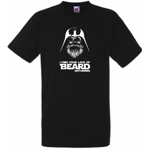 Fekete Vader Beard férfi rövid ujjú póló