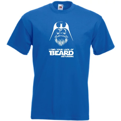 Királykék Vader Beard férfi rövid ujjú póló