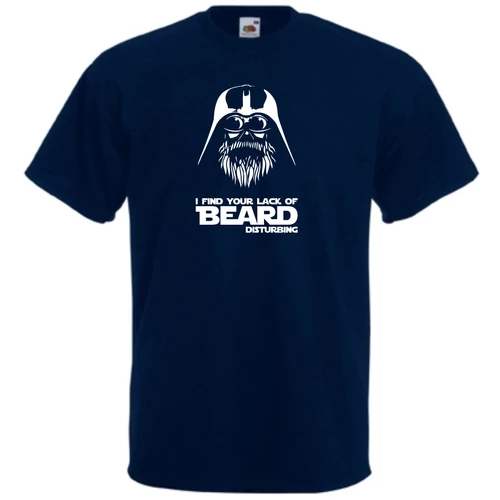 Sötétkék Vader Beard férfi rövid ujjú póló