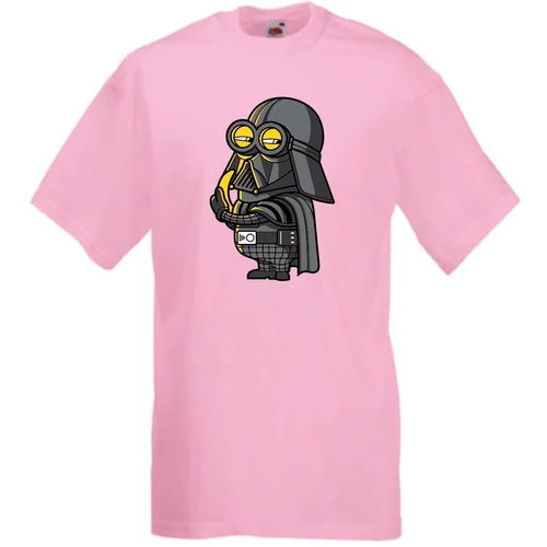 Világos rózsaszín Minions Vader gyerek rövid ujjú póló