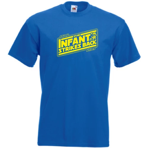 Királykék A csecsemő visszavág gyerek rövid ujjú póló