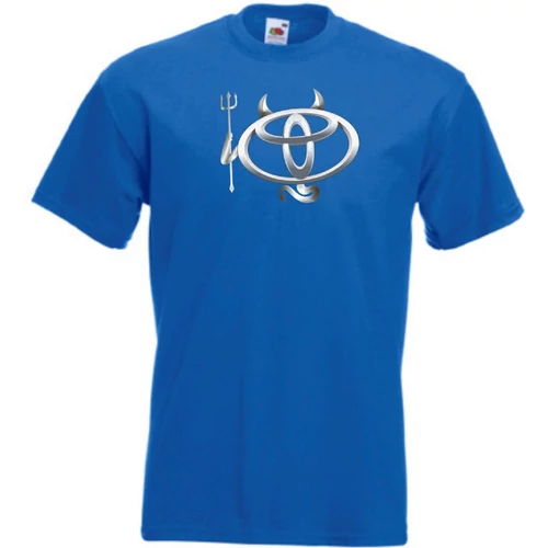 Királykék Toyota férfi rövid ujjú póló - Devil