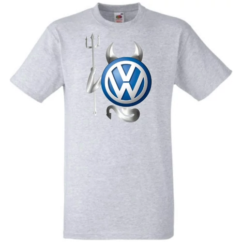 Szürke Volkswagen férfi rövid ujjú póló - Devil