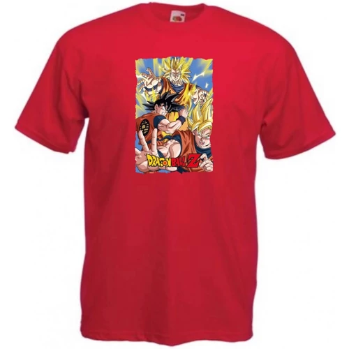 Piros Dragon Ball Z gyerek rövid ujjú póló - Anime Fan