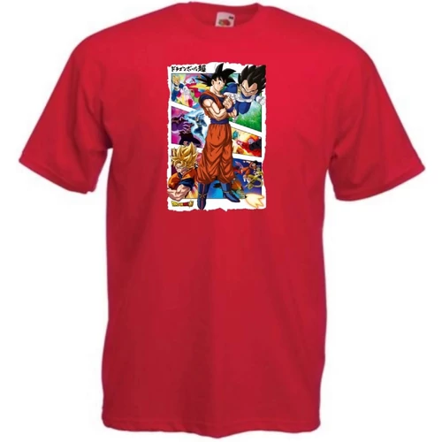 Piros Dragon Ball Z gyerek rövid ujjú póló - Anime Fan II.