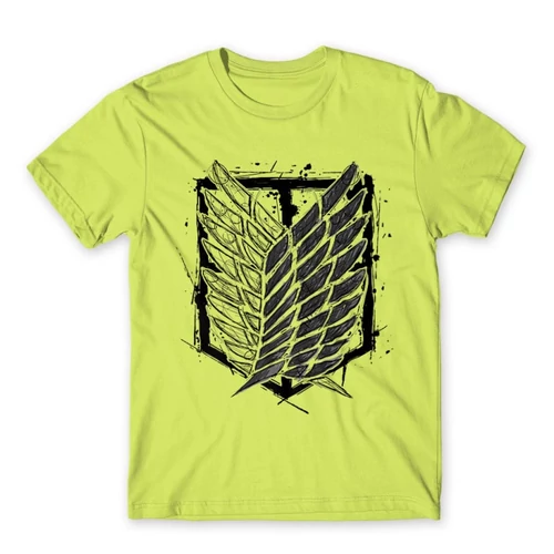 Almazöld Attack on Titan férfi rövid ujjú póló Graphic Legion Logo