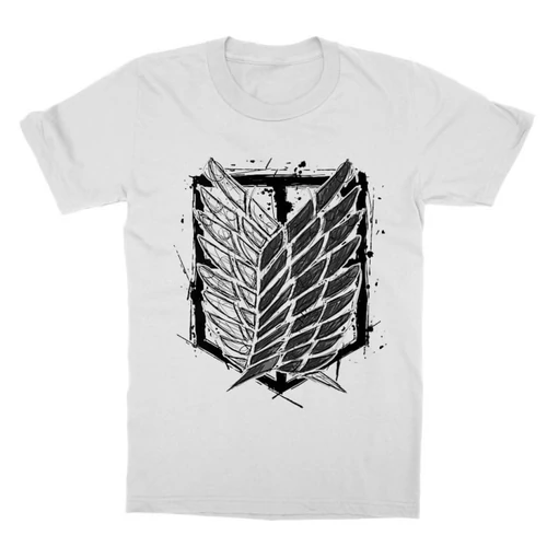 Fehér Attack on Titan gyerek rövid ujjú póló - Graphic Legion Logo