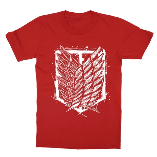 Piros Attack on Titan gyerek rövid ujjú póló - Graphic Legion Logo