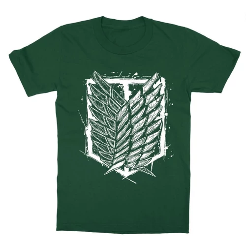 Sötétzöld Attack on Titan gyerek rövid ujjú póló - Graphic Legion Logo