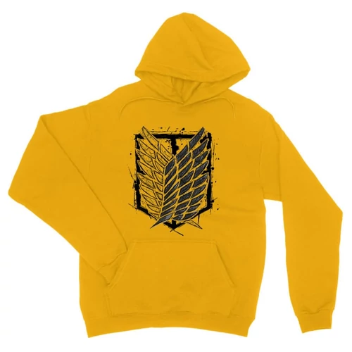 Sárga Attack on Titan unisex kapucnis pulóver - Graphic legion logo