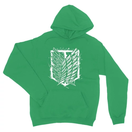 Zöld Attack on Titan unisex kapucnis pulóver - Graphic legion logo