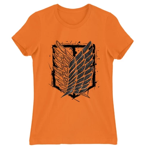 Narancs Attack on Titan női rövid ujjú póló - Graphic Legion Logo