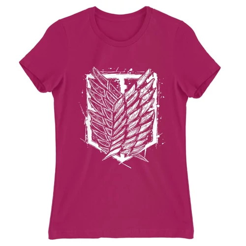 Pink Attack on Titan női rövid ujjú póló - Graphic Legion Logo