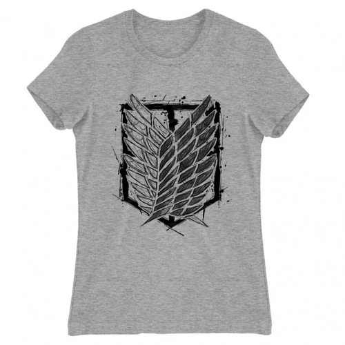 Sportszürke Attack on Titan női rövid ujjú póló - Graphic Legion Logo