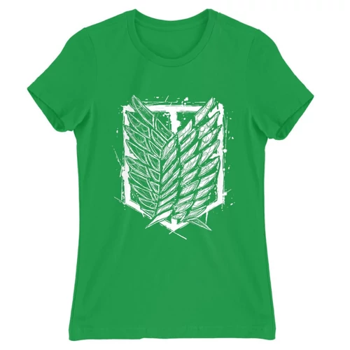 Zöld Attack on Titan női rövid ujjú póló - Graphic Legion Logo