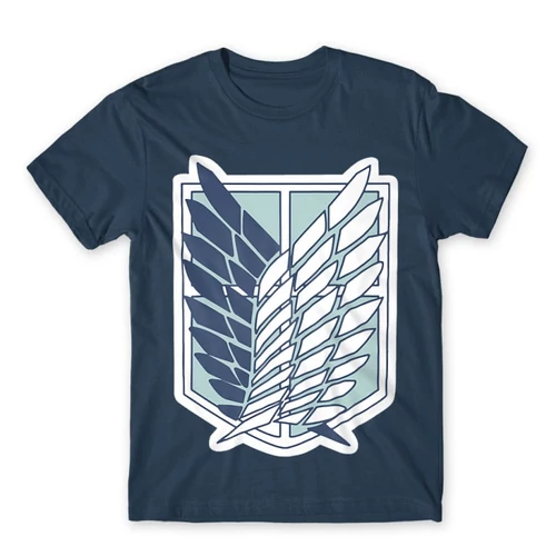 Denim Attack on Titan férfi rövid ujjú póló Scouting Legion Logo 