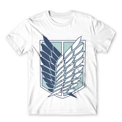 Fehér Attack on Titan férfi rövid ujjú póló Scouting Legion Logo 