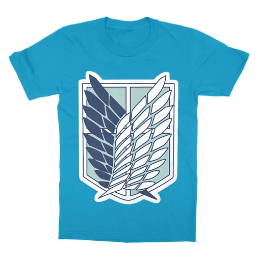 Atollkék Attack on Titan gyerek rövid ujjú póló - Scouting Legion Logo