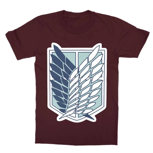Bordó Attack on Titan gyerek rövid ujjú póló - Scouting Legion Logo