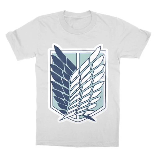 Fehér Attack on Titan gyerek rövid ujjú póló - Scouting Legion Logo