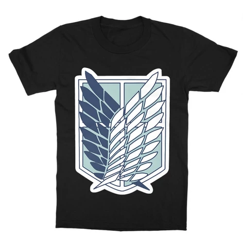 Fekete Attack on Titan gyerek rövid ujjú póló - Scouting Legion Logo