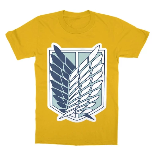Sárga Attack on Titan gyerek rövid ujjú póló - Scouting Legion Logo