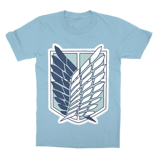 Világoskék Attack on Titan gyerek rövid ujjú póló - Scouting Legion Logo