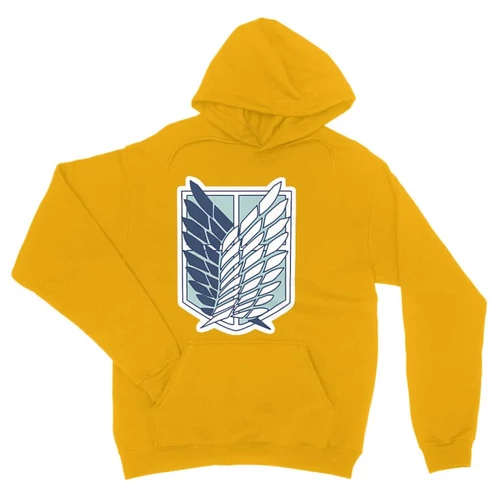Sárga Attack on Titan unisex kapucnis pulóver - Scouting Legion logo