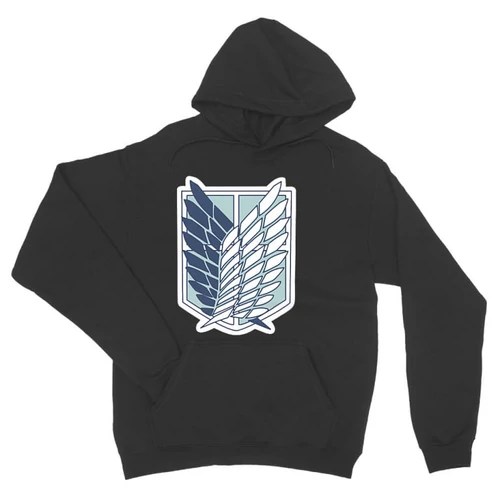 Sötétszükre Attack on Titan unisex kapucnis pulóver - Scouting Legion logo