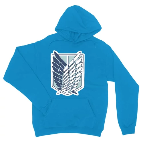 Zafírkék Attack on Titan unisex kapucnis pulóver - Scouting Legion logo